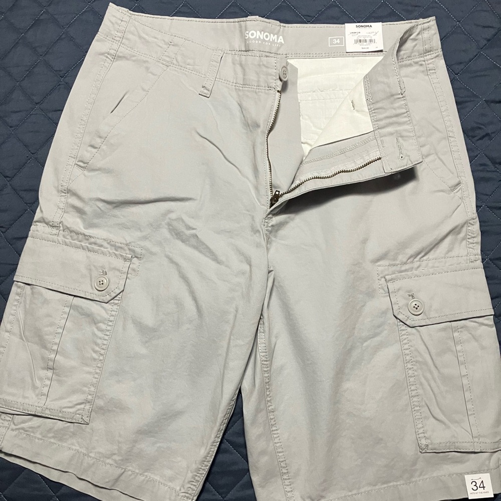 Sonoma Men's Gray Cargo Shorts